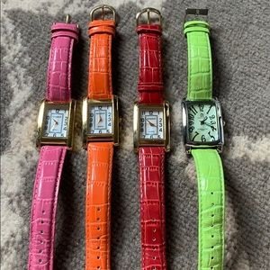 Four beautiful Gossip stainless steal watches.